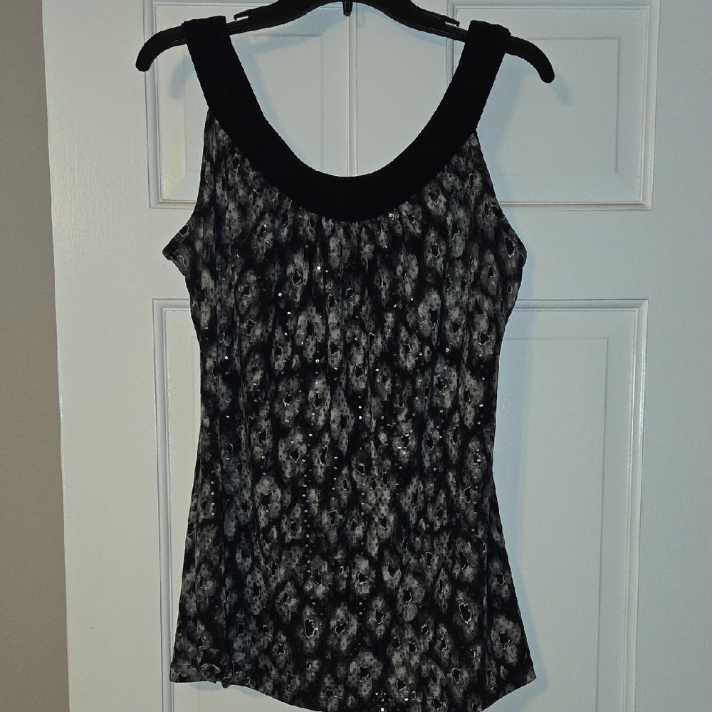 ND Black & Gray Dressy Sleeveless Top